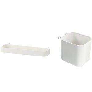 Ikea SKADIS Open-Top Storage Containers & SHELF (Fits SKADIS Peg Board)